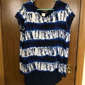 Rafaella Blue and White Shirt